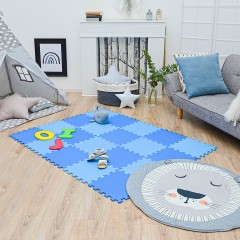 LittleTom Puzzlematte Uni Hellblau Dunkelblau 20 Teile Коврик-пазл Uni Light Blue Dark Blue 20 деталей