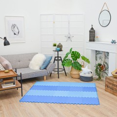 LittleTom Puzzlematte Uni Hellblau Dunkelblau 20 Teile Коврик-пазл Uni Light Blue Dark Blue 20 деталей