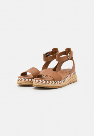 Tommy Hilfiger LOW WEDGE  Espadrilles summer cognac НИЗКАЯ КЛЕТКА Эспадрильи летний коньяк