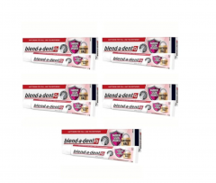 blend-a-dent Haftcreme Plus Barriere gegen Speisereste geschmacksneutral, 40g x 5st, Крем-клей для фиксации зубных протезов Plus Барьер против остатков пищи, без вкусовых добавок, 40г х 5шт