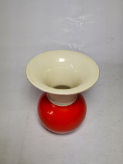 Thoringen Porzellan Фарфоровая ваза в желто-оранжевых тонах с позолотой, 14 x 10,5 см, Германия, 1960-70гг.