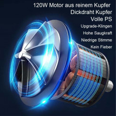 TUABUR TUABUR Akku-Handstaubsauger Kabelloser, wiederaufladbarer tragbarer Handstaubsauger mit 9000 PA, Ausgestattet mit 2000-mAh-Akku, 4-in-1-multifunktionaler kabelloser Handstaubsauger fur Zuhause und Auto, Geeignet fur Autos, Wohnungen und Buros  Бесп