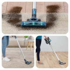 CLEANmaxx CLEANmaxx Akku-Hand-und Stielstaubsauger anthrazit/blau 22,2V  Беспроводной ручной пылесос CLEANmaxx антрацит/синий 22,2 В