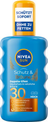 NIVEA SUN Schutz & Braune Sonnenspray LSF 30, 200 ml, Нивеа Солнцезащитный спрей для загара, SPF 30, ускорение загара, водостойкий, 200 мл