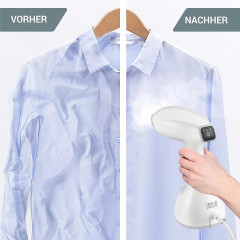 Lebenlang Lebenlang Dampfbugeleisen Steamer Dampfglatter LCD Hand Dampfburste Reisebugeleisen fur Hemden, 1500,00 W, 1500W, &lt;30 Sekunden Aufheizen, Bugelhandschuh, 300ml Tank Blau Паровой утюг на всю жизнь, отпариватель, гладкая поверхность, ЖК-дисплей, р