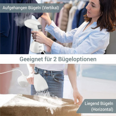Lebenlang Lebenlang Dampfbugeleisen Steamer Dampfglatter LCD Hand Dampfburste Reisebugeleisen fur Hemden, 1500,00 W, 1500W, &lt;30 Sekunden Aufheizen, Bugelhandschuh, 300ml Tank Blau Паровой утюг на всю жизнь, отпариватель, гладкая поверхность, ЖК-дисплей, р