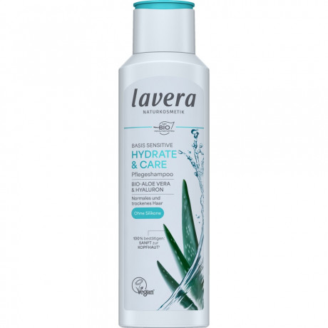 LAVERA Pflegeshampoo Basis Sensitive Hydrate & Care, 250 ml, Лавера Шампунь Базис Сенситив увлажнение и уход, био-алоэ вера, 250 мл