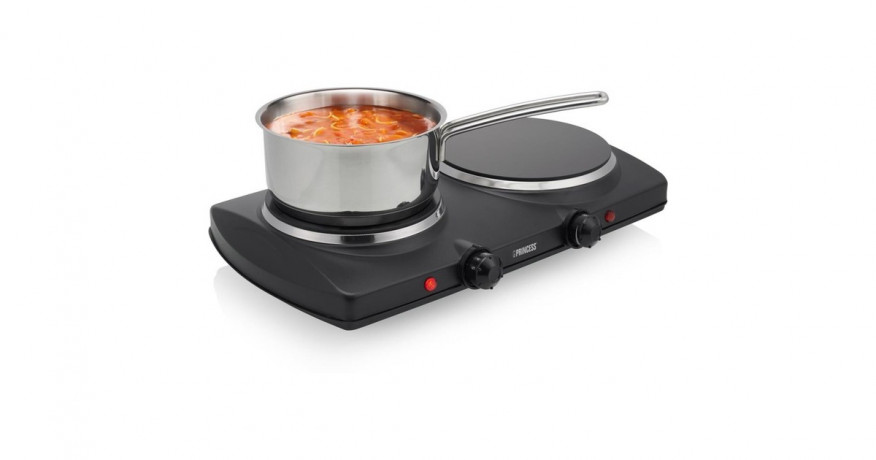 Princess Princess Glaskeramik-Doppelkochplatte 303021 schwarz schwarz Стеклокерамическая двойная конфорка Princess 303021 черная