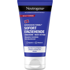 Neutrogena Sofort einziehende Handcreme, 75 ml, Neutrogena Быстровпитывающийся крем для сухой и чувствительной кожи рук с глицерином и витамином E, 75 мл
