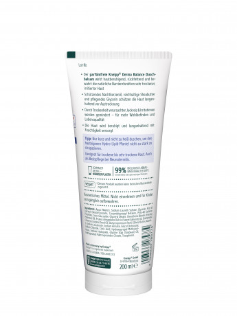 Kneipp Derma Balance beruhigender Duschbalsam, 200 ml, Kneipp успокаивающий бальзам для душа Derma Balance с маслом вечерней примулы для очень сухой кожи, 200 мл