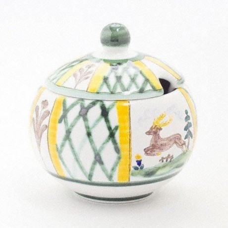 Gmundner Keramik Gmundner Keramik Jagd Zuckerdose glatt mit Ausschnitt 10 cm Керамическая охотничья сахарница Gmundner гладкая с вырезом 10 см