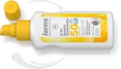 Lavera Sonnenmilch Kids sensitiv LSF 50, Лавера Солнцезащитное молочко SPF 50 для детей с органическим подсолнечником и органическим кокосом 100мл