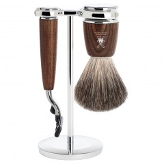 Muhle RYTMO 3-teiliges Rasierset  Esche dunkel Gillette Mach3  Бритвенный набор RYTMO из 3 предметов темно-пепельный Gillette Mach3