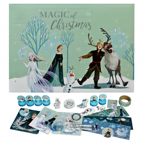 SCOOLI Disney Frozen 2 Adventskalender 2026, Адвент-календарь 2026 SCOOLI Disney Frozen 2 с канцелярией и аксессуарами, 24 сюрприза