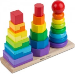 Melissa  Doug Geometrischer Stapler aus Holz Деревянный геометрический укладчик