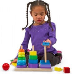 Melissa  Doug Geometrischer Stapler aus Holz Деревянный геометрический укладчик