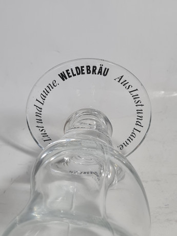 Немецкие пивные бокалы винтажные Weldebrau, Rastal, стекло, 0.3 л, 5 шт., 21 см, Германия, 1980-90гг.