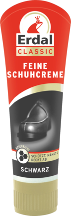 Erdal качественный крем для чистки обуви чёрный, 75 мл