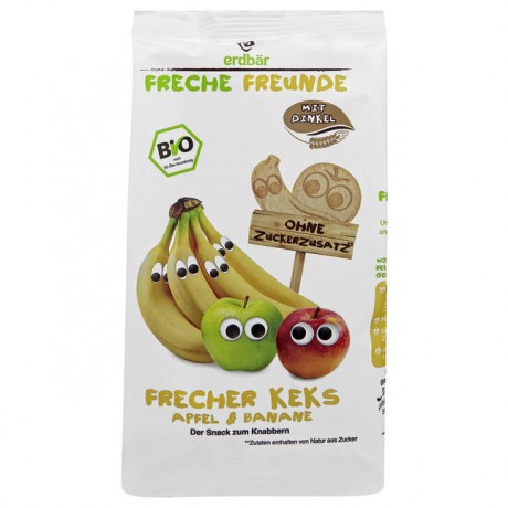 erdbar Bio Freche Freunde Frecher Keks Apfel и Banane 125 г