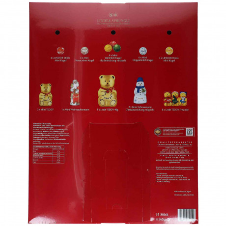 Lindt Teddy Wimmelbild Adventskalender 2025 Адвент календарь, 35 сладких сюрприза, 36см х 48см, 265 грамм