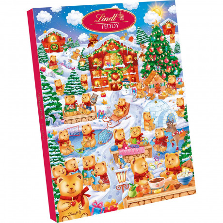 Lindt Teddy Wimmelbild Adventskalender 2025 Адвент календарь, 35 сладких сюрприза, 36см х 48см, 265 грамм