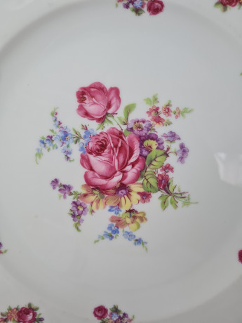 K&A Krautheim Selb Bavaria Фарфоровое сервировочное блюдо с цветочным рисунком и позолотой, 17,5см, Германия, 1960-70гг.