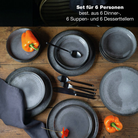 Moritz & Moritz Moritz & Moritz Tafelservice 18-tlg. Digital anthrazit Сервиз Moritz &amp; Moritz 18 предметов. Цифровой