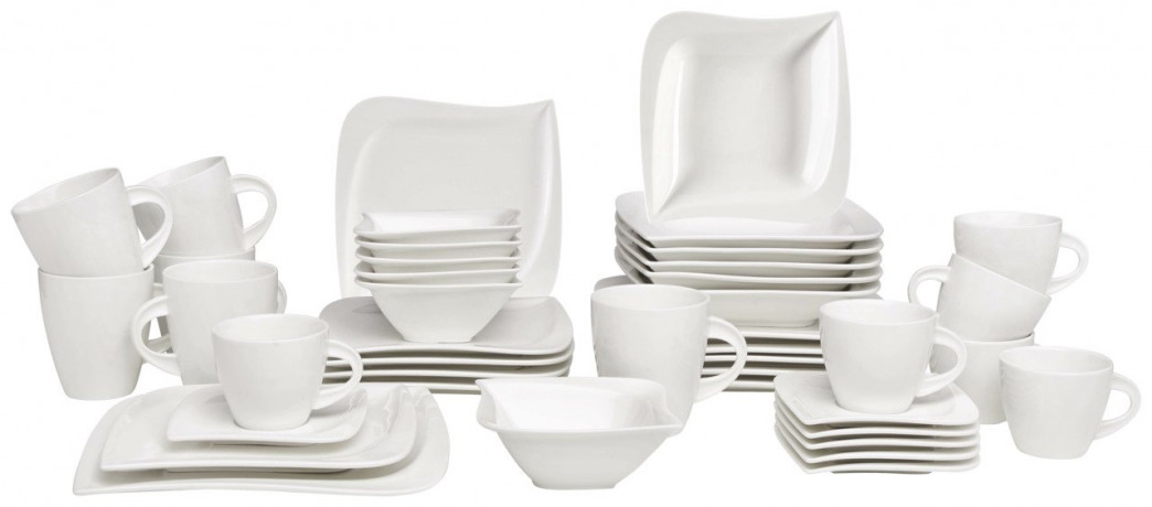 NOVEL Novel Kombiservice La Musica 42-tlg. Weiss Новый комбинированный сервиз La Musica 42 шт.