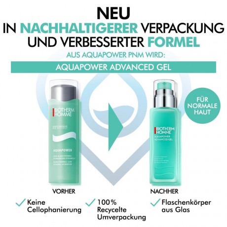 Biotherm Homme Подарочный набор: крем-гель для лица Aquapower Advanced Gel 75 мл + пена для бритья 50 мл + очищающее средство 40 мл 