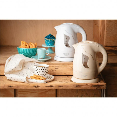 Adler Adler Wasserkocher AD 08 B Mini-Reisewasserkocher, 1 Liter, Wasserstandsanzeige, Abschaltautomatik, beige  Чайник Adler AD 08 B мини дорожный чайник, 1 литр, индикатор уровня воды, автоматическое отключение, бежевый