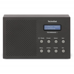 TechniSat TechniSat TECHNIRADIO 3 kompaktes/portables Gerat mit DAB+ oder klassischem UKW Digitalradio (DAB) schwarz Компактное/портативное устройство TechniSat TECHNIRADIO 3 с DAB+ или классическим цифровым FM-радио (DAB)
