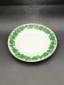 Тарелка сервировочная винтажная Meissen, зеленый растительный декор, фарфор, 16 см, Германия, 1970-80гг.