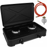 bahama bahama Gaskocher Profi Gaskocher 2-flammig Camping-Kocher mit Anschluss Druckminderer DUO - 2-flammig mit Anschluss Газовая плита Bahama профессиональная газовая плита походная плита с 2 конфорками и подключением редуктора давления