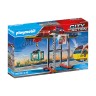PLAYMOBIL 2er Set: 70769 Grosses Containerschiff mit Zollboot + 70770 Portalkran mit Containern Набор из 2 предметов: 70769 Большой контейнеровоз с таможенным судном + 70770 Козловой кран с контейнерами