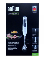 Braun Braun Handmixer MQ 3137 Sauce MultiQuick 3 Stabmixer-Set weiss  Ручной миксер Braun MQ 3137 Sauce MultiQuick 3, набор ручного миксера, белый