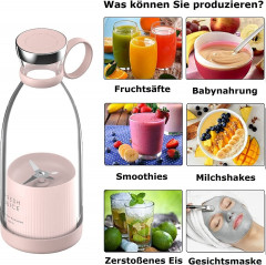 iceagle iceagle Akku-Smoothie-Maker 350ml Mini-Mixer, frischer Saft, kleiner Mixer USB, wiederaufladbarer, 20000r/min, 304 sus, leicht zu tragen, Anti-False-Touch  Беспроводная смузи-мейкер Iceagle, мини-блендер на 350 мл, свежий сок, небольшой блендер US