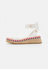 Tommy Hilfiger LOW WEDGE  Espadrilles ecru НИЗКАЯ КЛЕТКА Эспадрильи экрю