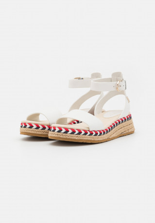 Tommy Hilfiger LOW WEDGE  Espadrilles ecru НИЗКАЯ КЛЕТКА Эспадрильи экрю