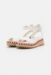 Tommy Hilfiger LOW WEDGE  Espadrilles ecru НИЗКАЯ КЛЕТКА Эспадрильи экрю