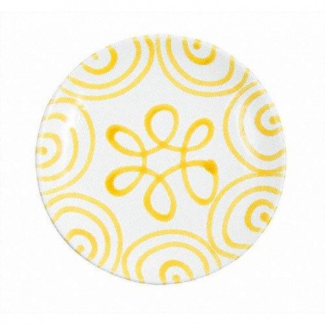 Gmundner Keramik Gmundner Keramik Gelbgeflammt Dessertteller / Fruhstucksteller Cup d: 20 cm / h: 2,6 cm Gmundner керамическая желтая тарелка для десерта / тарелка для завтрака D чашки: 20 см / высота: 2,6 см