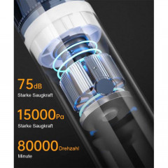 TUABUR TUABUR Akku-Handstaubsauger Extrem leiser, leistungsstarker kleiner Hand-Mini-Staubsauger, Nass- und Trockengebrauch, Geeignet fur Autos, Wohnungen und Buros Schwarz Беспроводной ручной пылесос TUABUR Чрезвычайно тихий, мощный небольшой ручной мини