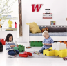 LEGO Aufbewahrungsbox green, LEGO ящик для хранения с выдвижными отсеками (Дания), 50 х 25 х 18 см, зеленый, органайзер в виде конструктора, прочный пластик, для игрушек и вещей