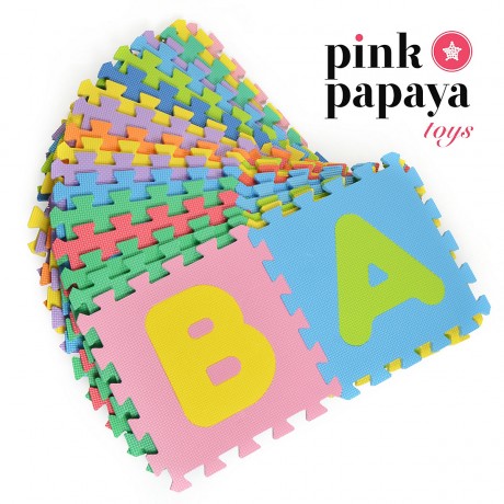 Pink Papaya Puzzlematte mit Zahlen und Buchstaben Kids Zone Коврик-пазл с цифрами и буквами Kids Zone