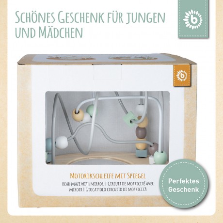 bieco Motorikwurfel Motorikschleife Lernspielzeug Holz Wurfel Motorik Spielzeug Baby Motorikwurfel Куб моторных навыков Кубик двигательных навыков Петля Обучающая игрушка Деревянный куб Двигательные навыки Игрушка Детский куб моторных навыков