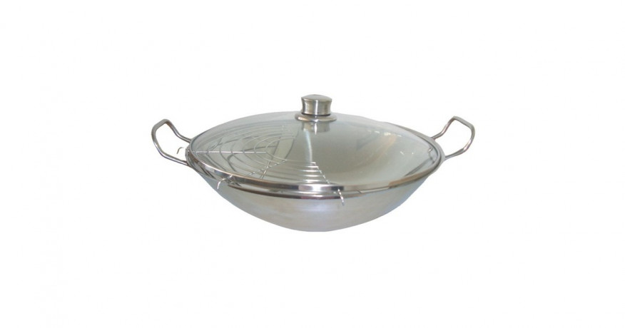Siemens Siemens Wok-Set HZ390090, 3-teilig edelstahl, O 36cm edelstahl Набор вок Siemens HZ390090, 3 предмета, нержавеющая сталь, O 36см
