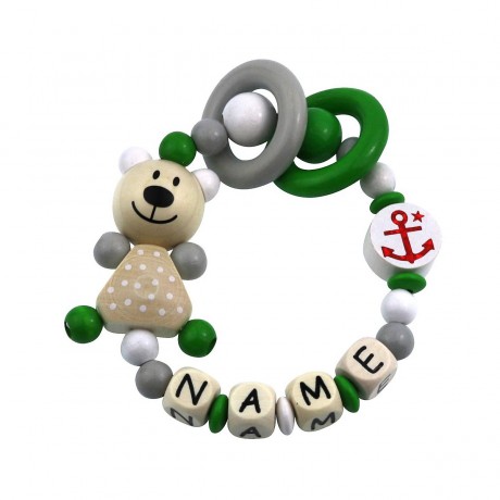 elefantasie Greifling Teddybar Anker personalisiert mit Namen Якорь для игрушечного плюшевого батончика
