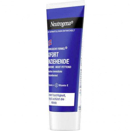 Neutrogena Norwegische Formel Sofort einziehende Handcreme Reisegroesse, 15 ml, Neutrogena Норвежская формула Быстровпитывающийся крем для сухой кожи рук, дорожный формат, 15 мл