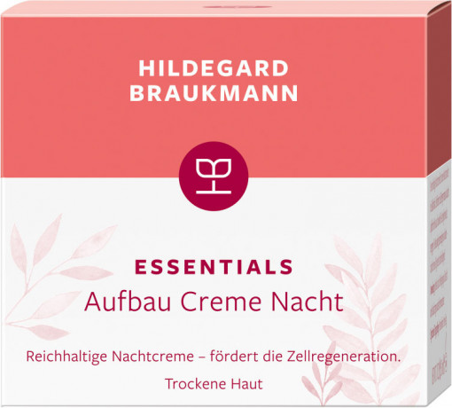 Hildegard Braukmann ESSENTIALS Aufbau Creme Nacht, 50 ml, Hildegard Braukmann ночной крем для лица для сухой кожи, для женщин, 50 мл