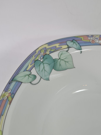 Миска сервировочная винтажная Winterling Kirchenlamitz / Maja с декором в пастельных тонах, фарфор, 21.5 см, Германия, 1960-70гг.