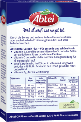Abtei Beta-Carotin Plus Kapseln 50 Kapseln (19,5 g), Abtei Капсулы с бета-каротином и витаминами для поддержки кожи и защиты клеток, 50 капсул (19,5 г)